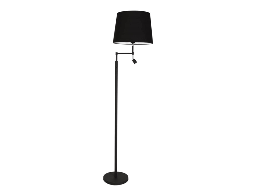 Vloerlamp Orlando sandblack / black met leeslamp 